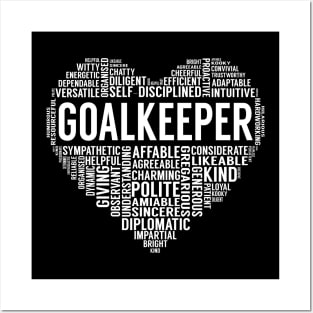 Goalkeeper Heart Posters and Art